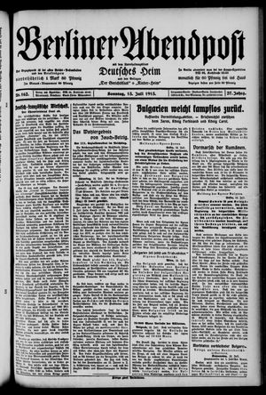 Berliner Abendpost vom 13.07.1913