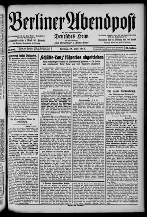 Berliner Abendpost vom 18.07.1913