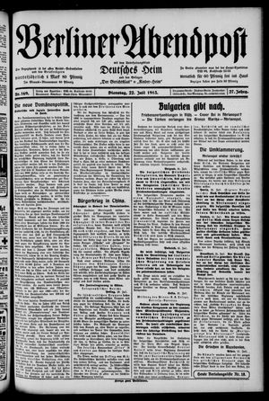 Berliner Abendpost vom 22.07.1913