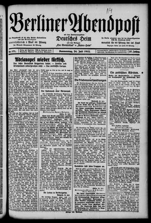 Berliner Abendpost vom 24.07.1913