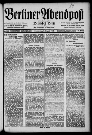 Berliner Abendpost vom 07.08.1913
