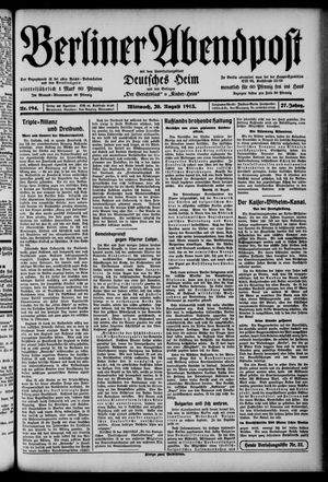Berliner Abendpost vom 20.08.1913