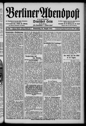 Berliner Abendpost on Aug 21, 1913