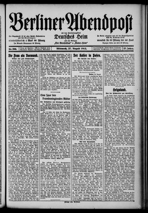 Berliner Abendpost vom 27.08.1913