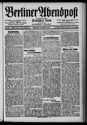 Berliner Abendpost vom 31.08.1913