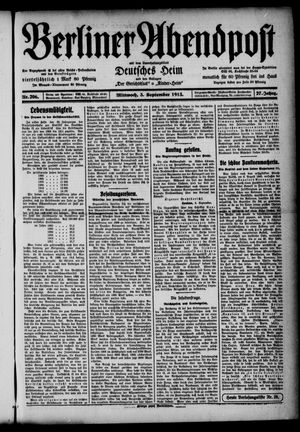 Berliner Abendpost vom 03.09.1913