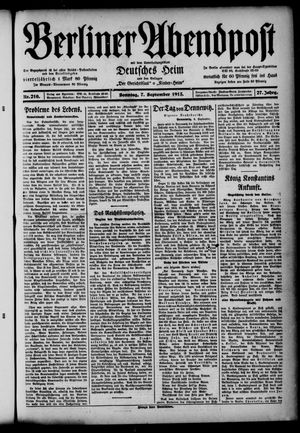 Berliner Abendpost vom 07.09.1913