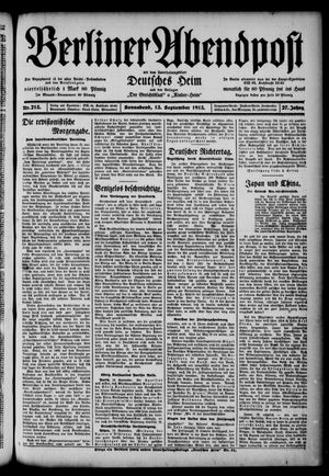Berliner Abendpost vom 13.09.1913