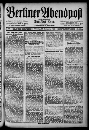 Berliner Abendpost on Sep 23, 1913