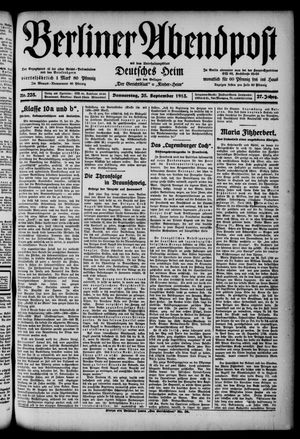 Berliner Abendpost vom 25.09.1913