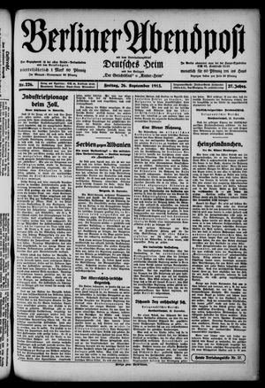 Berliner Abendpost vom 26.09.1913