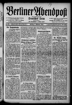 Berliner Abendpost vom 03.10.1913