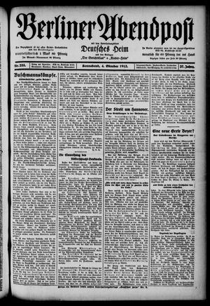 Berliner Abendpost vom 04.10.1913