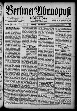 Berliner Abendpost vom 08.10.1913