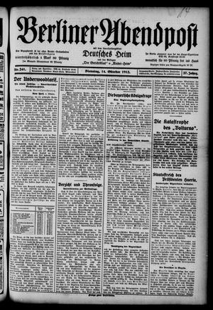 Berliner Abendpost vom 14.10.1913