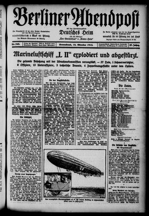 Berliner Abendpost vom 18.10.1913