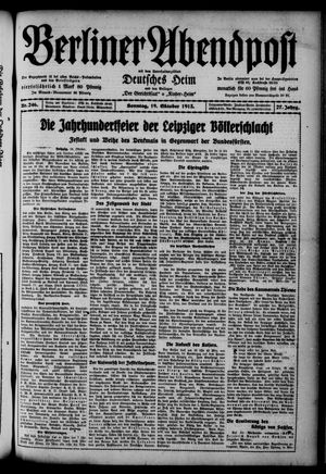 Berliner Abendpost vom 19.10.1913