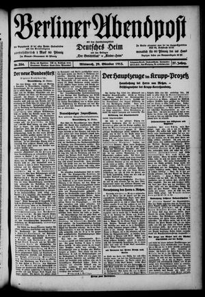 Berliner Abendpost vom 29.10.1913