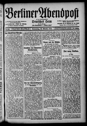 Berliner Abendpost vom 30.10.1913