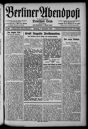 Berliner Abendpost vom 02.11.1913