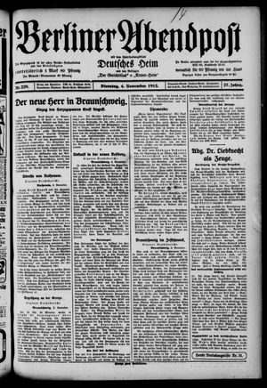 Berliner Abendpost vom 04.11.1913