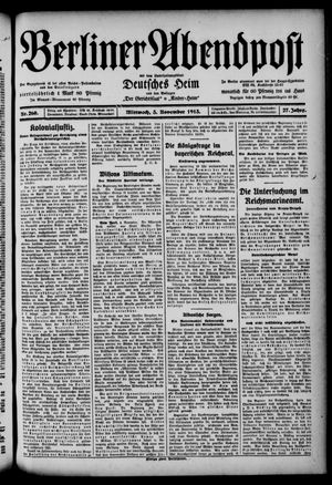 Berliner Abendpost vom 05.11.1913
