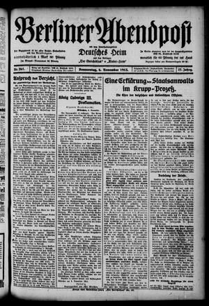 Berliner Abendpost vom 06.11.1913