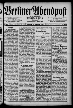 Berliner Abendpost vom 11.11.1913