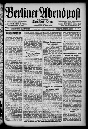 Berliner Abendpost vom 15.11.1913