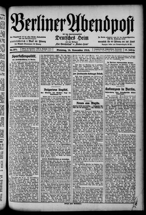Berliner Abendpost vom 18.11.1913