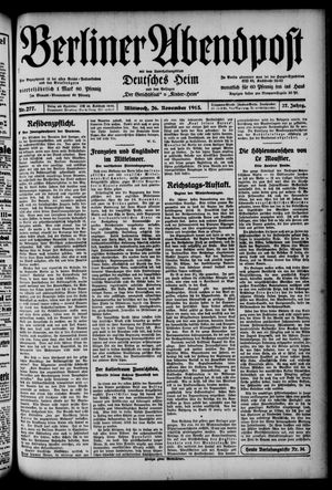 Berliner Abendpost vom 26.11.1913
