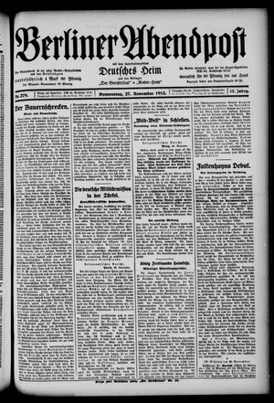Berliner Abendpost vom 27.11.1913