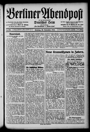 Berliner Abendpost vom 30.11.1913