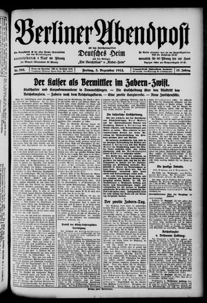 Berliner Abendpost vom 05.12.1913
