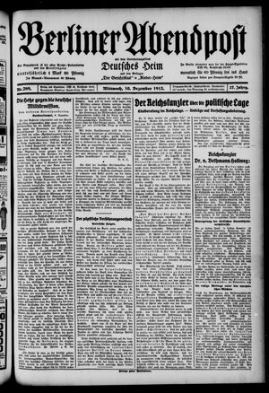 Berliner Abendpost vom 10.12.1913
