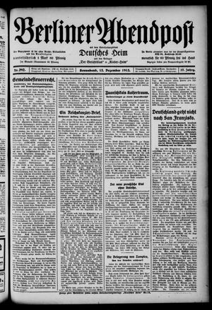 Berliner Abendpost vom 13.12.1913