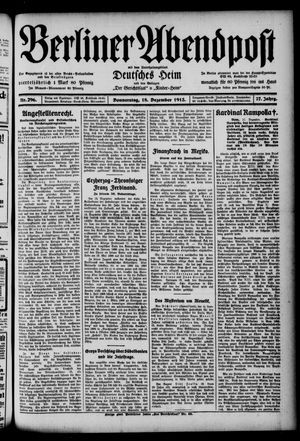 Berliner Abendpost vom 18.12.1913