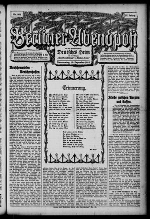 Berliner Abendpost vom 25.12.1913