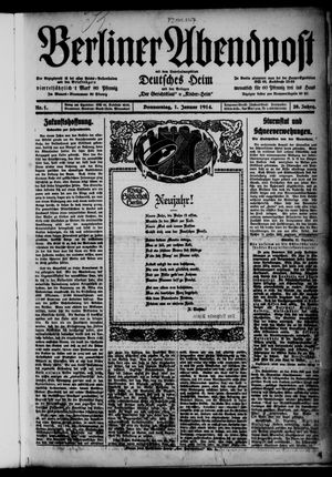 Berliner Abendpost vom 01.01.1914