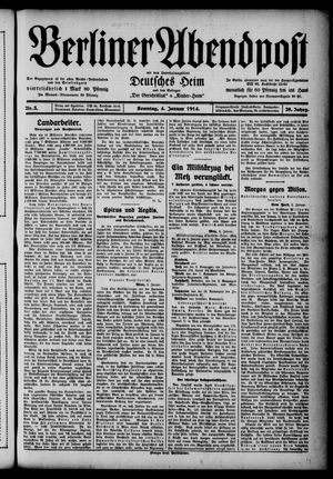 Berliner Abendpost on Jan 4, 1914