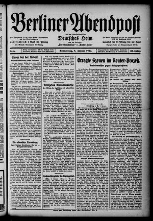 Berliner Abendpost vom 08.01.1914