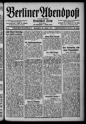 Berliner Abendpost vom 10.01.1914