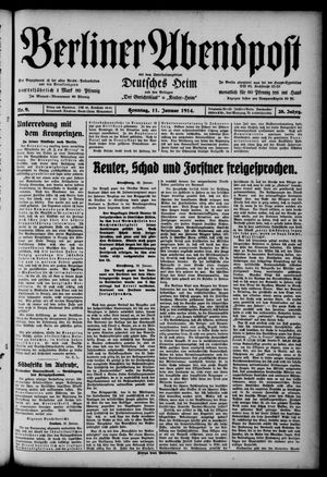 Berliner Abendpost vom 11.01.1914