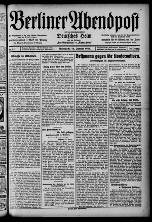 Berliner Abendpost vom 14.01.1914
