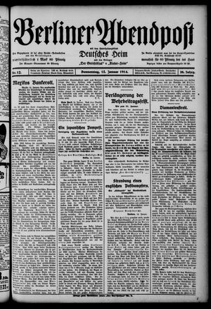 Berliner Abendpost vom 15.01.1914