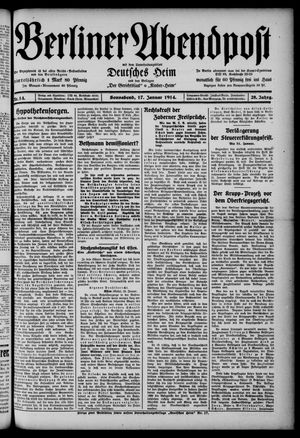 Berliner Abendpost vom 17.01.1914