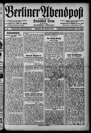 Berliner Abendpost on Jan 20, 1914