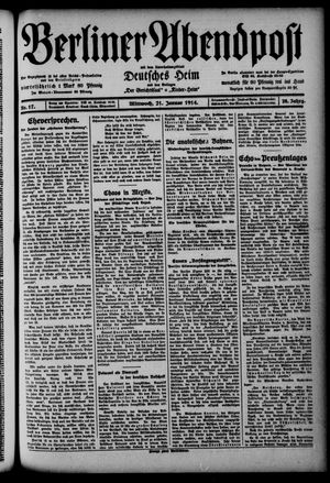 Berliner Abendpost on Jan 21, 1914