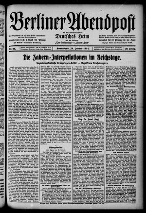 Berliner Abendpost on Jan 24, 1914