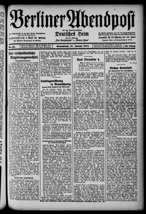 Berliner Abendpost vom 31.01.1914